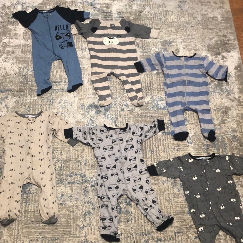 Lot of 6-9 month onesie pajamas